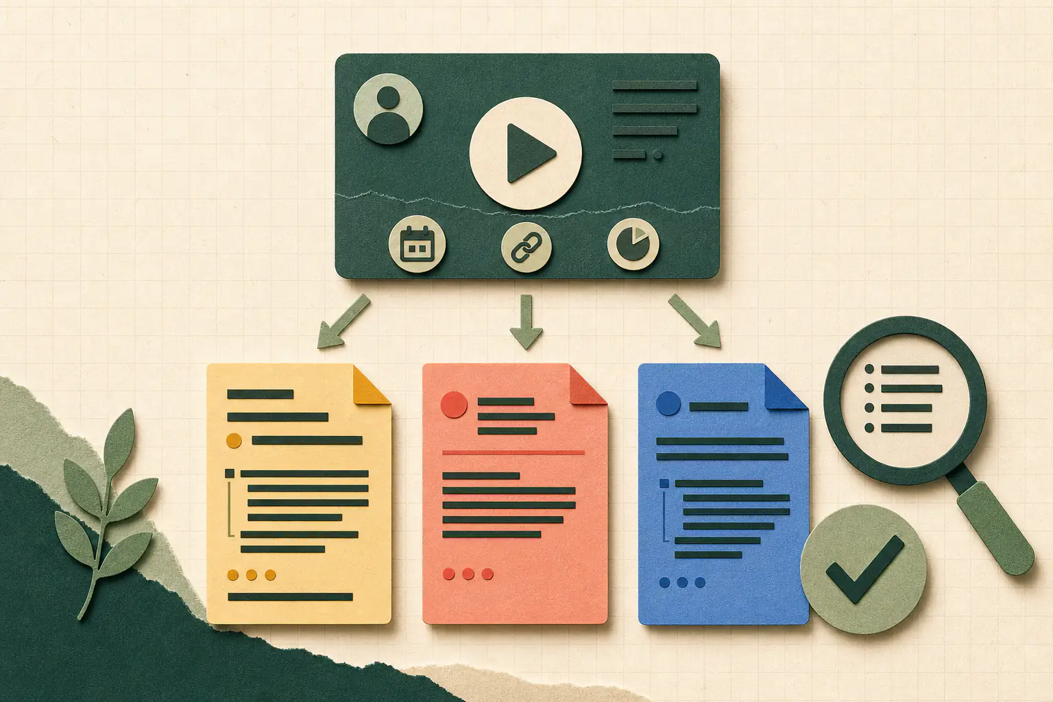 Editorial workflow turning video metadata into three checked academic citation formats