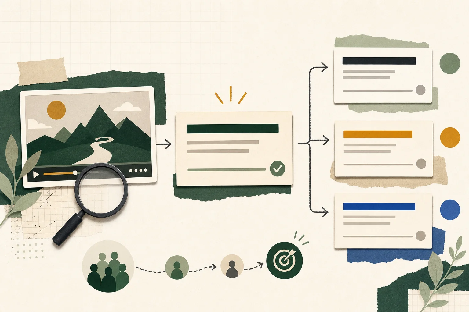 Editorial workflow comparing three honest title concepts against one video promise